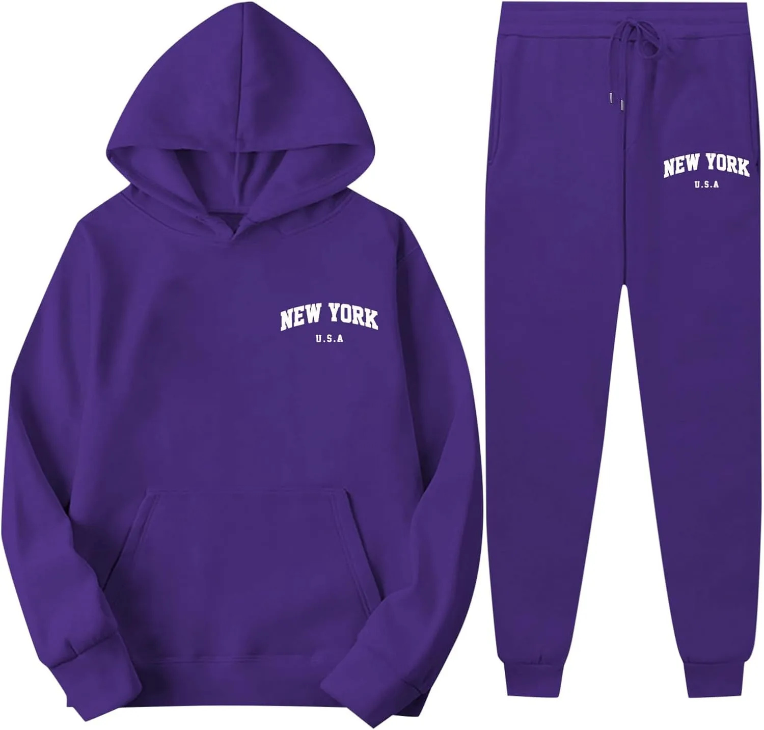 Womens 2 Piece Outfits Lounge Half Zip Hoodie Sweatsuit Sets Oversized Sweatshirt Baggy Fall Fashion Sweatpants 2025