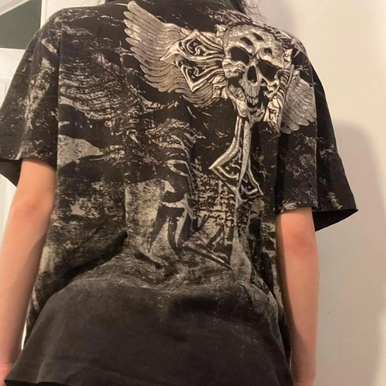 Womens E-Girls Short Sleeve T-Shirt Y2k Graphic Print Emo Tops Crewneck Fairy Grunge Tee Tops Aesthetic Summer Clothes