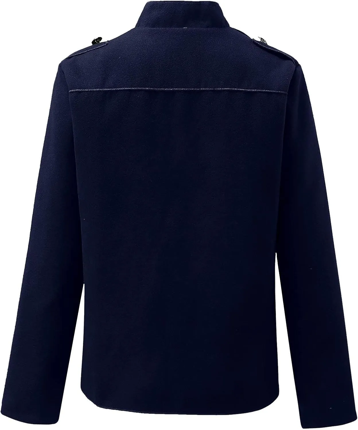 Women's Spring Double Breasted Open Front Blazers Jacket Business Casual Lightweight Stand Collar Cropped Coat