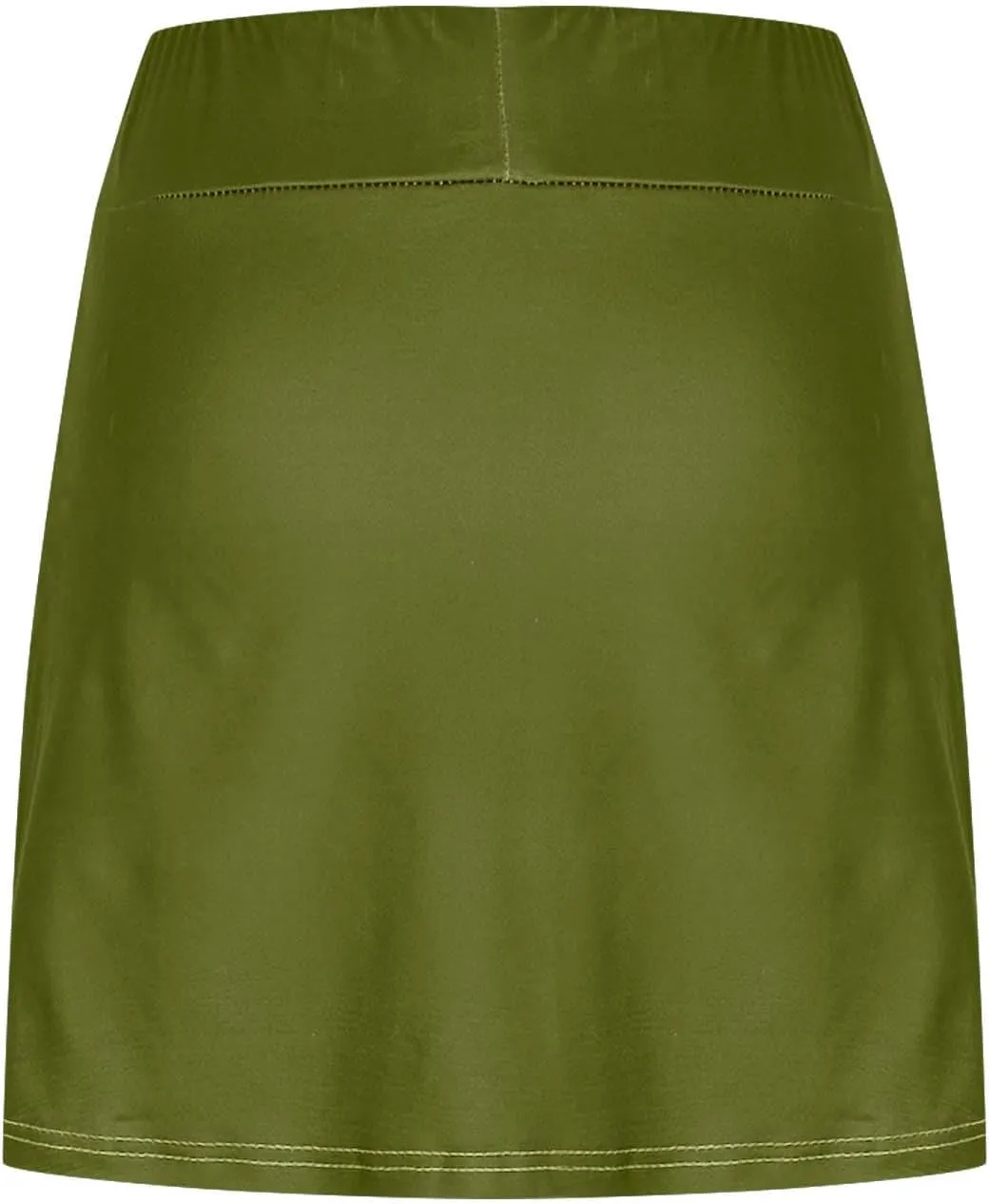 Women's Tennis Golf Skirts Elastic Waist Gym Workout Skorts with Shorts Underneath Quick Dry Athletic Running Skirts