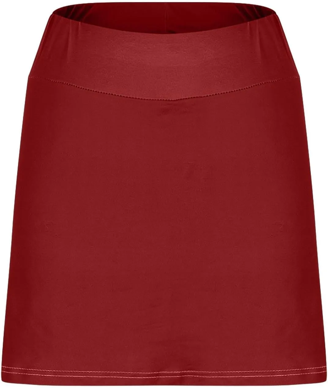 Women's Tennis Golf Skirts Elastic Waist Gym Workout Skorts with Shorts Underneath Quick Dry Athletic Running Skirts
