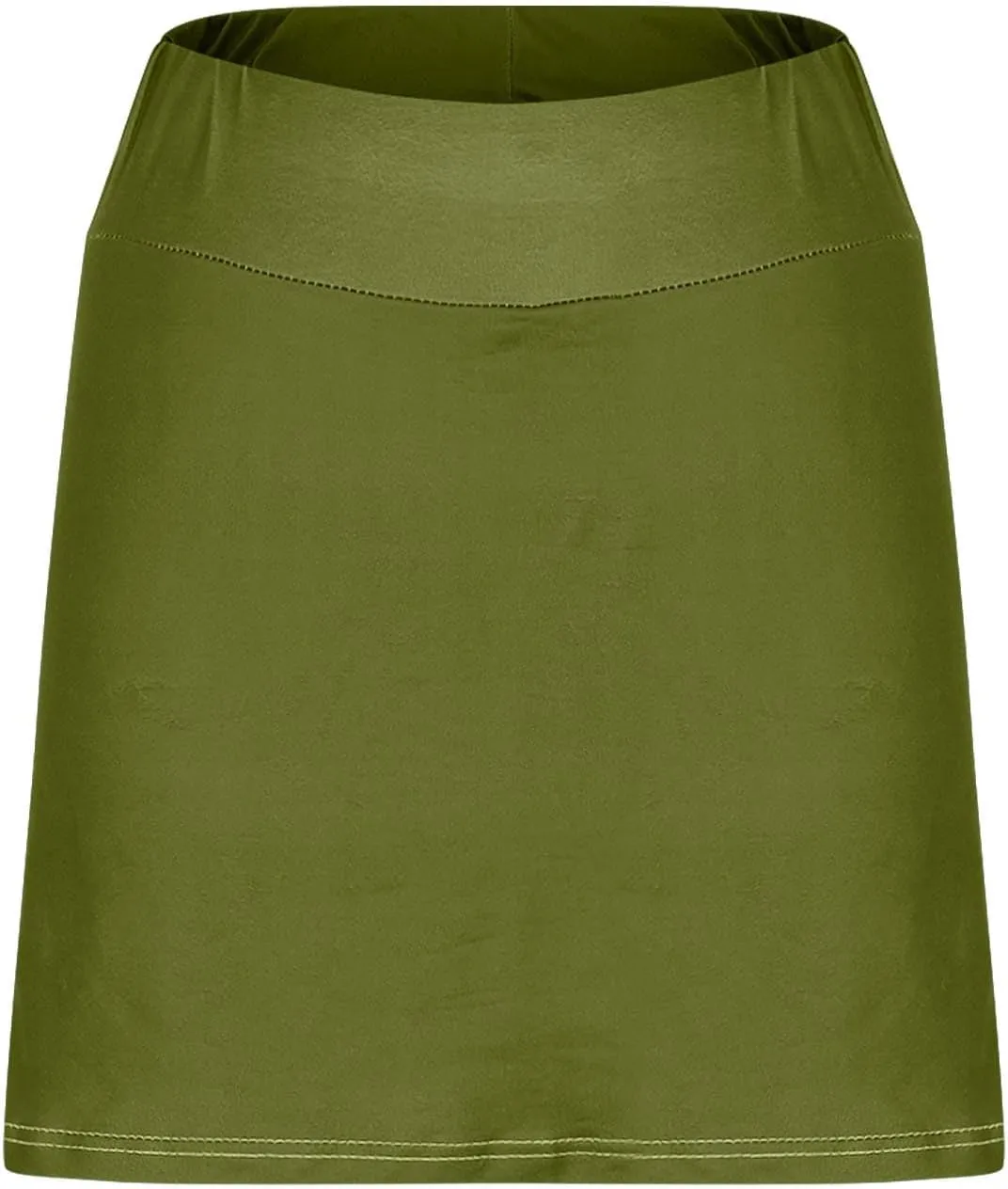 Women's Tennis Golf Skirts Elastic Waist Gym Workout Skorts with Shorts Underneath Quick Dry Athletic Running Skirts