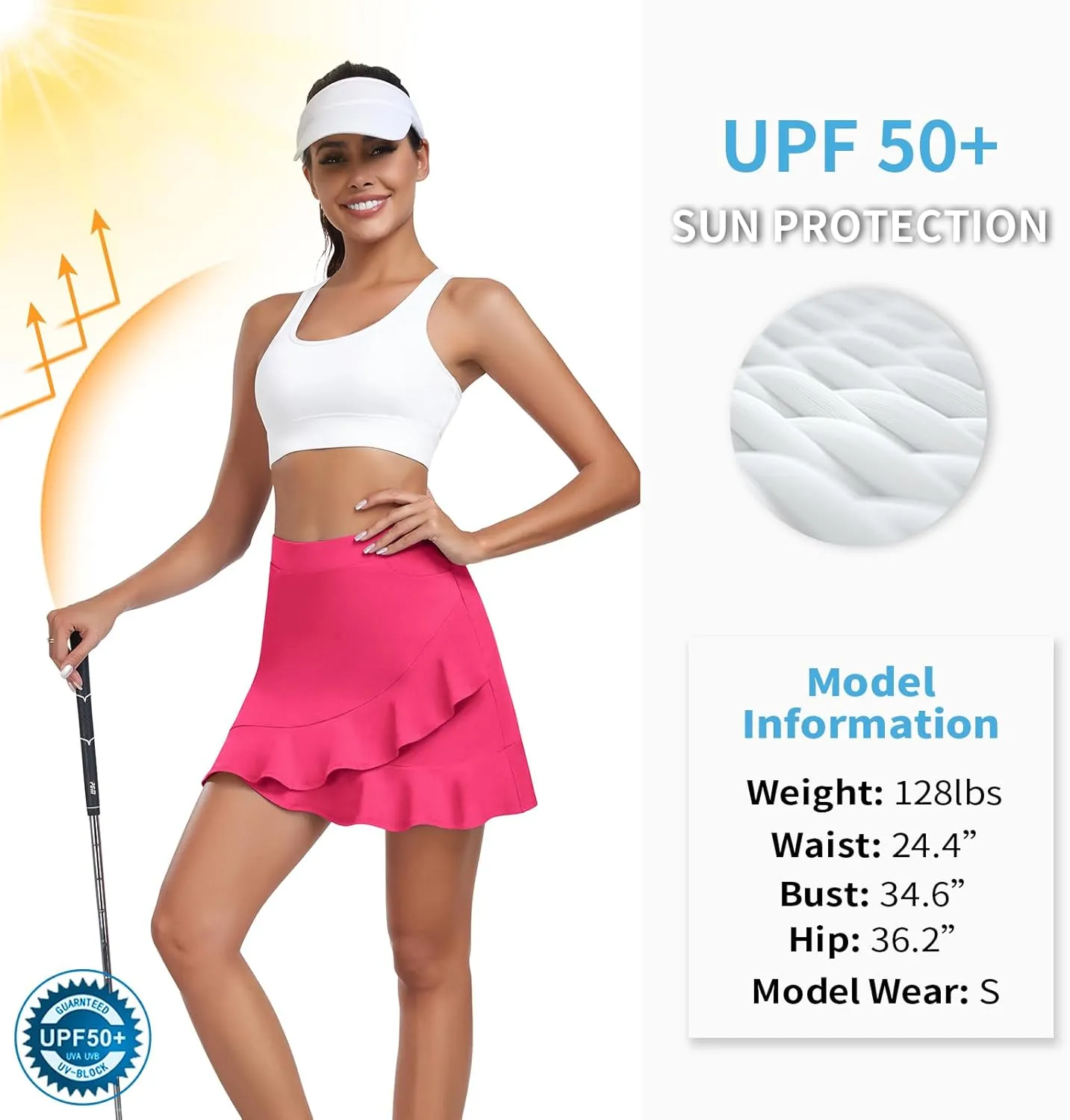 WOWENY Women's Athletic Tennis Skorts Summer Skirts for Women Running Golf Pickleball Skort Active Wear with Pockets