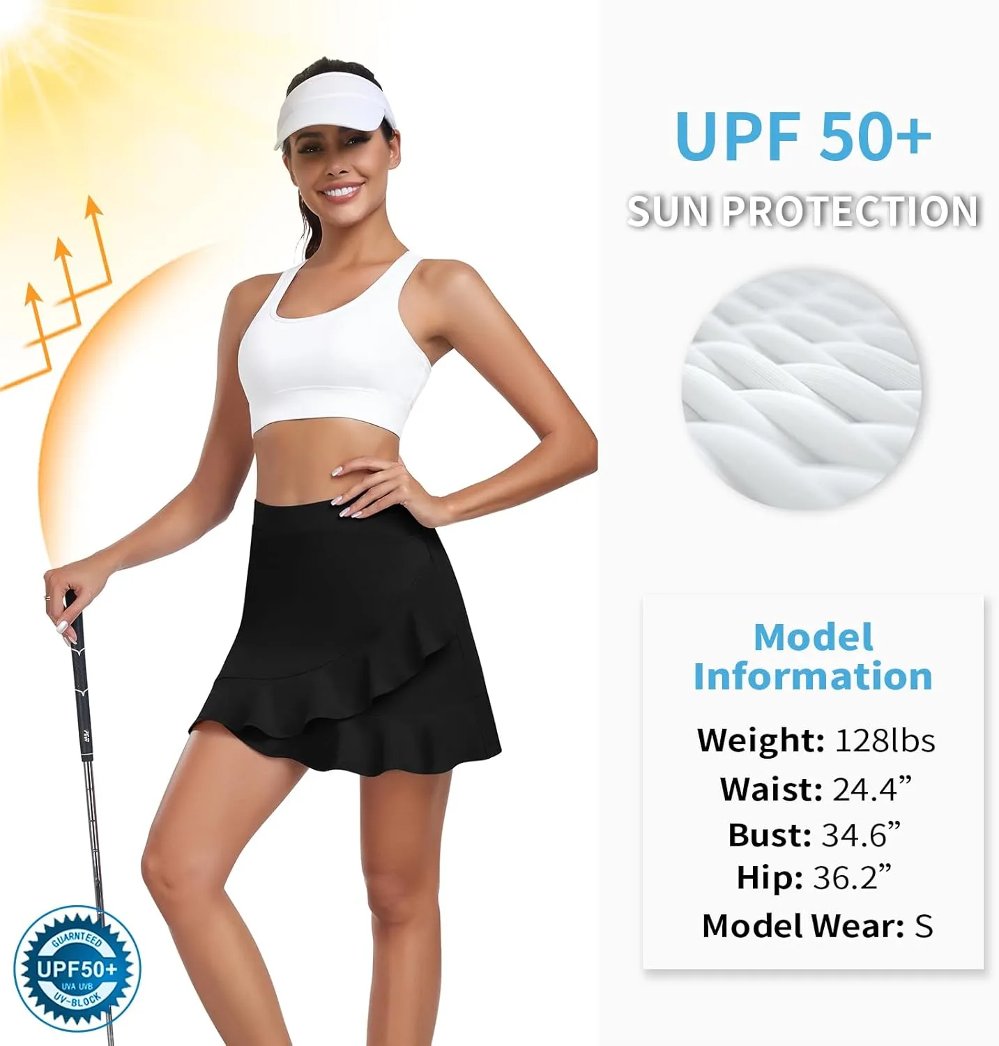 WOWENY Women's Athletic Tennis Skorts Summer Skirts for Women Running Golf Pickleball Skort Active Wear with Pockets
