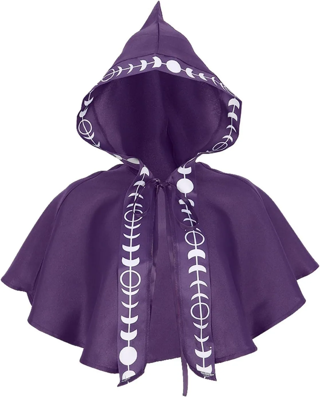 XIAXOGOOL Halloween Grim Cowl Cloak Cosplay Costumes Hooded Poncho for Men Women Mini Cape with Hood Medieval Short Cloaks