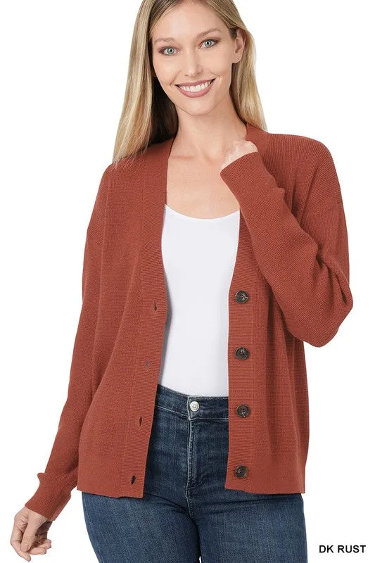 Zenana Viscose Womens Cardigan Sweater 7Colors S-XL