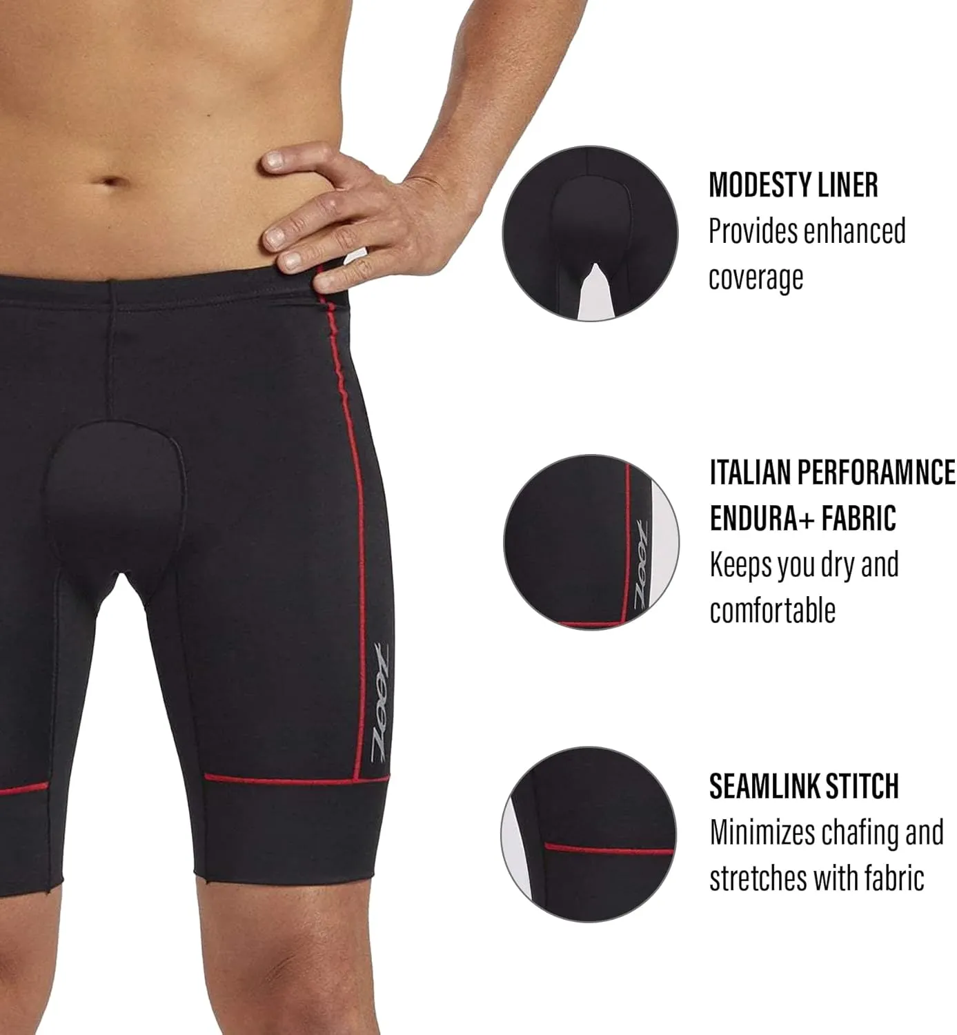 Zoot Mens Core 9-Inch Tri Shorts, Quick Dry Performance Triathlon Shorts with Cycling Chamois Pad, Pockets & UPF 50  Fabric