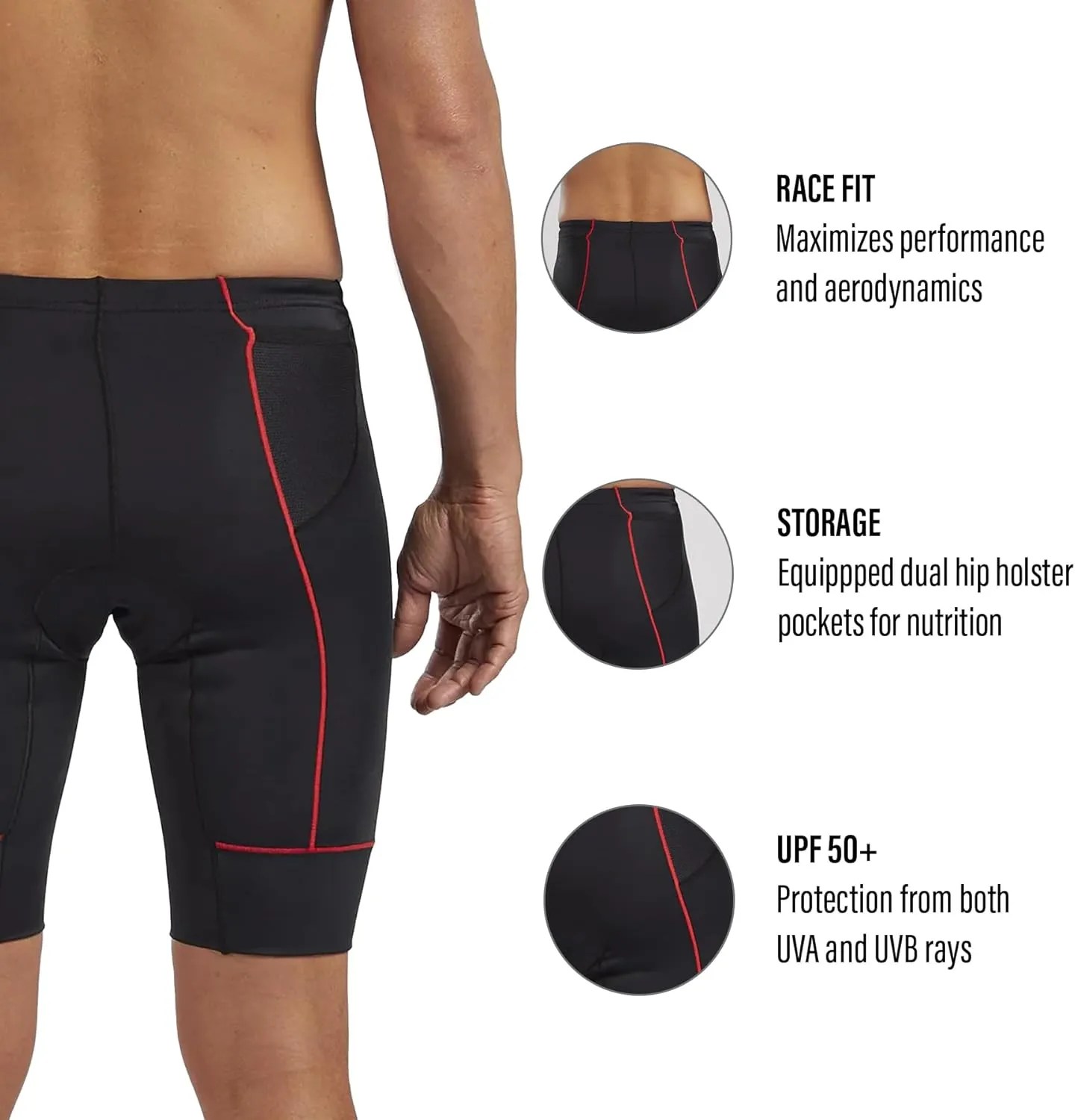 Zoot Mens Core 9-Inch Tri Shorts, Quick Dry Performance Triathlon Shorts with Cycling Chamois Pad, Pockets & UPF 50  Fabric